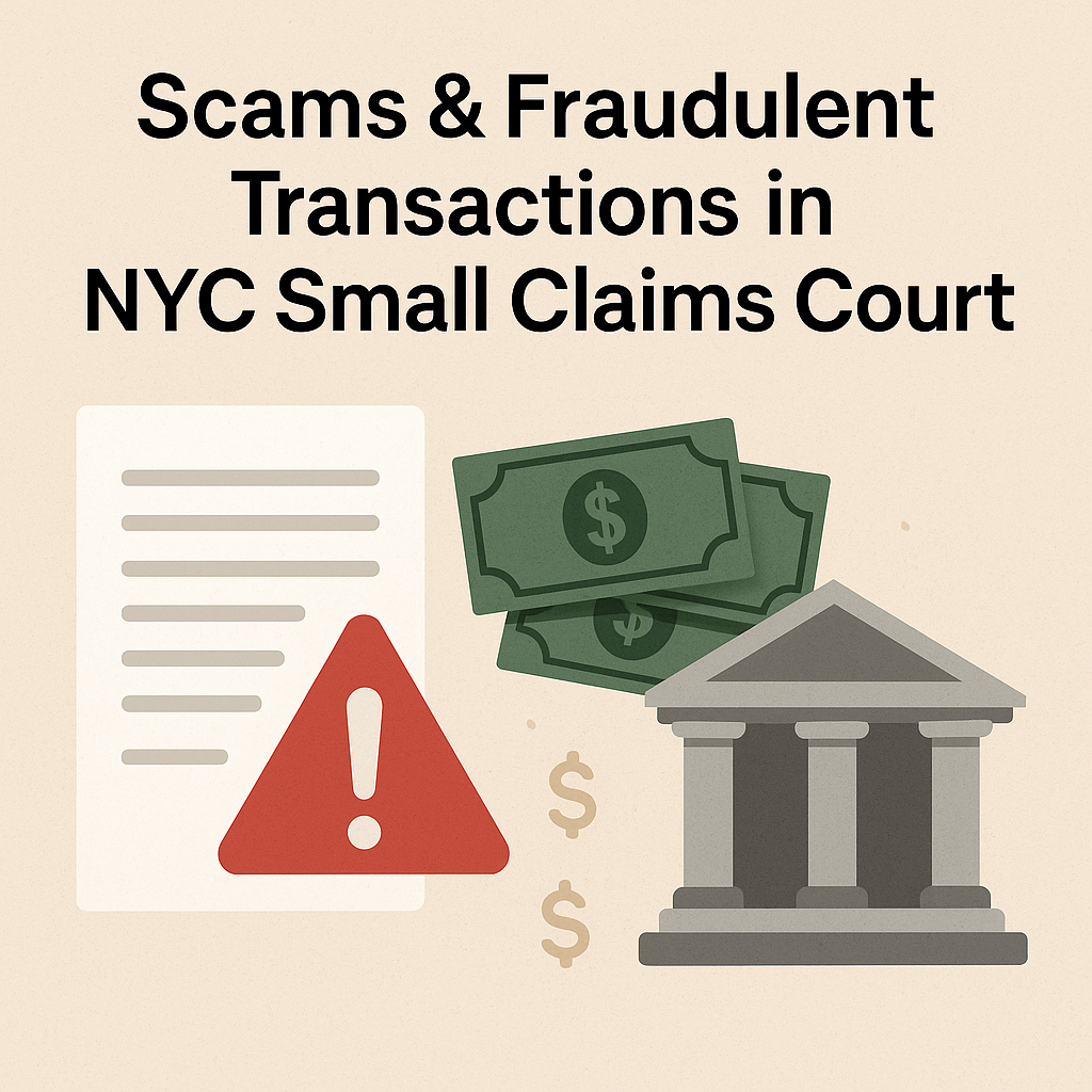 Suing for scams and fraudulent transactions in NYC small claims court