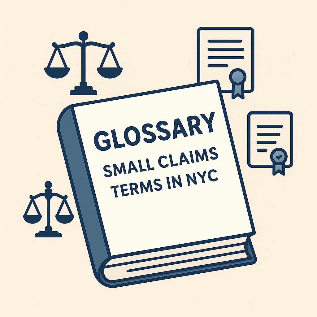 Glossary: Small Claims Terms in NYC