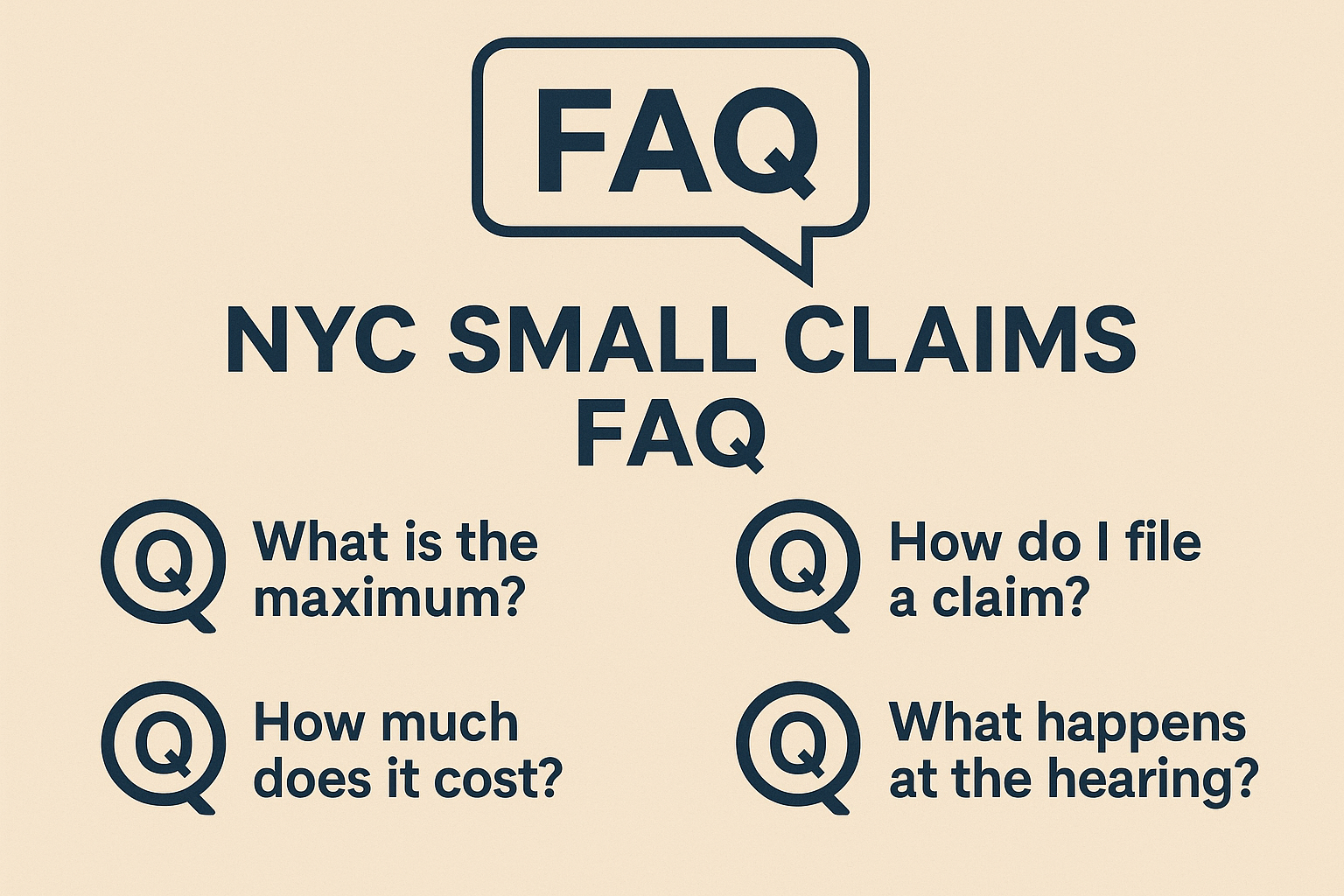NYC Small claims frequently asked questions