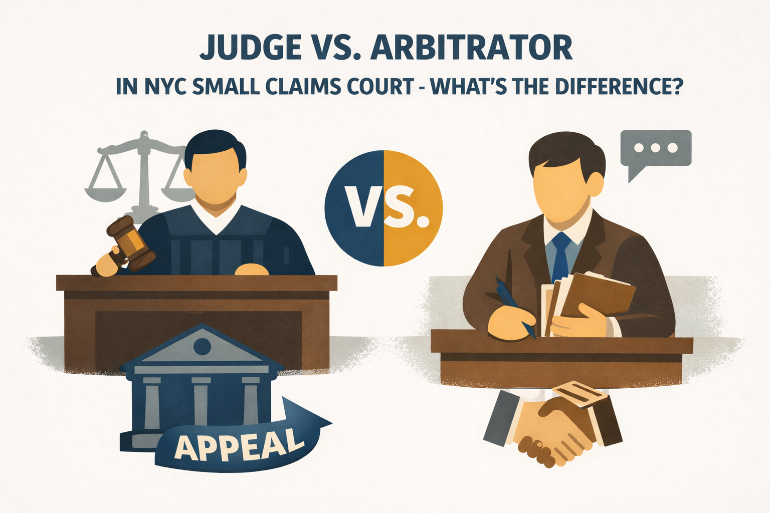 Judge vs. Arbitrator in NYC Small Claims Court: What’s the Difference?