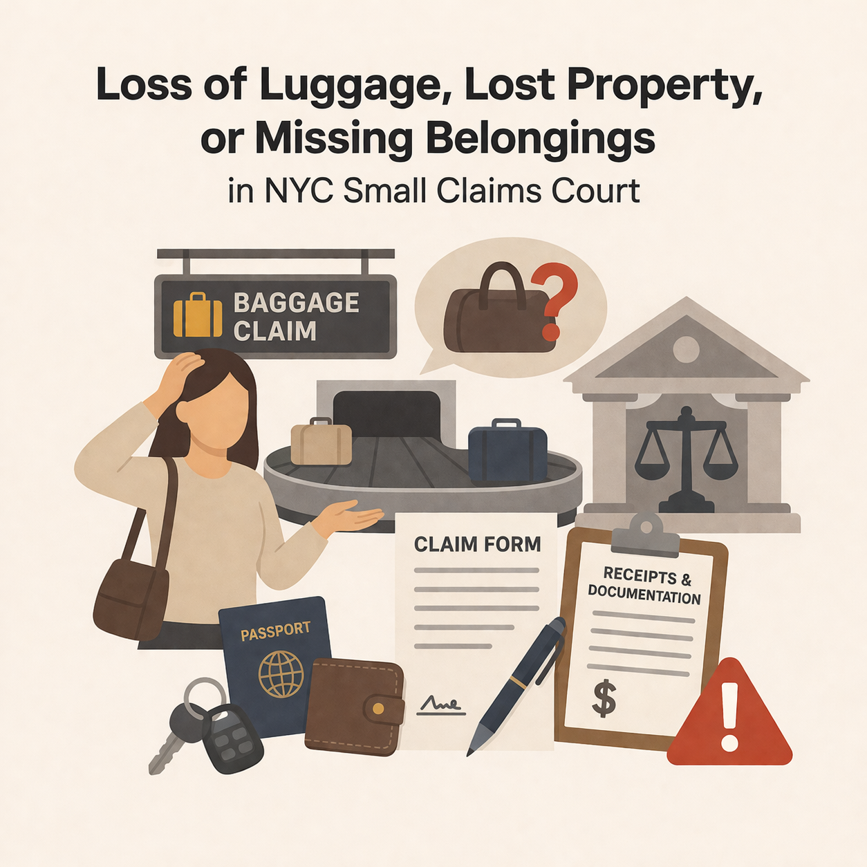 Loss of Luggage, Lost Property, or Missing Belongings in NYC Small Claims Court